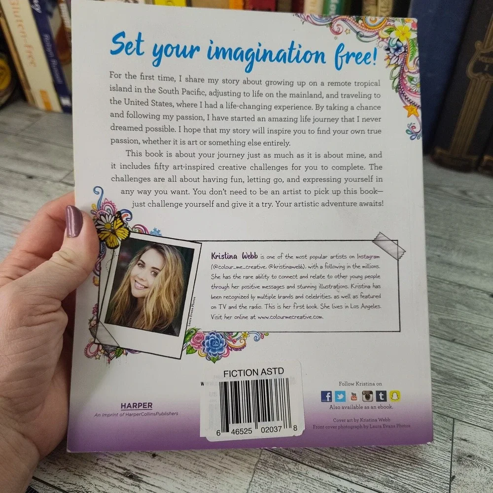 Color Me Creative Kristina Webb‎ 2015 First Edition Softcover Art Challenge Book